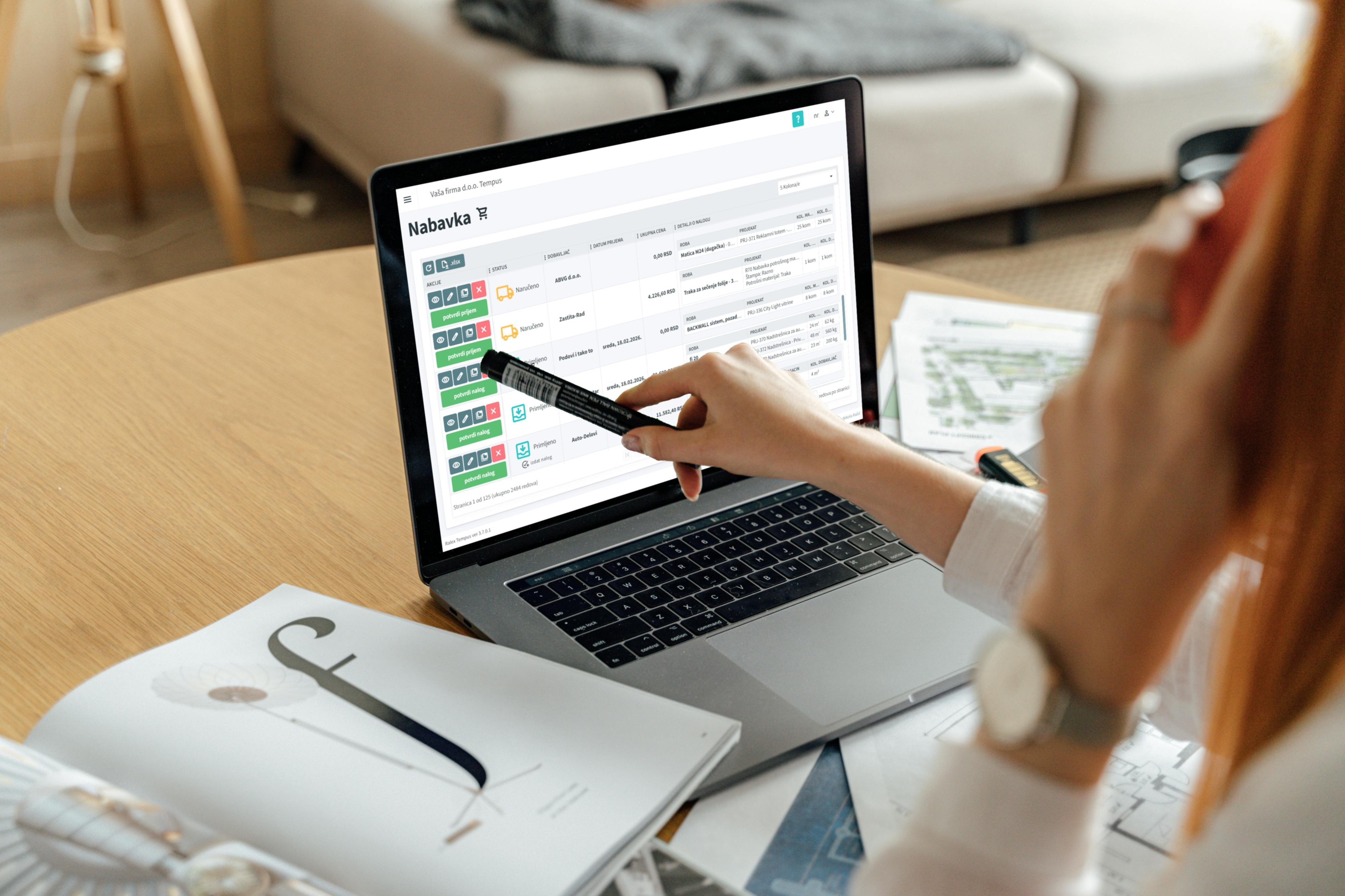 Tempus ERP Dashboard - glavni pregled sa statistikama i narudžbinama